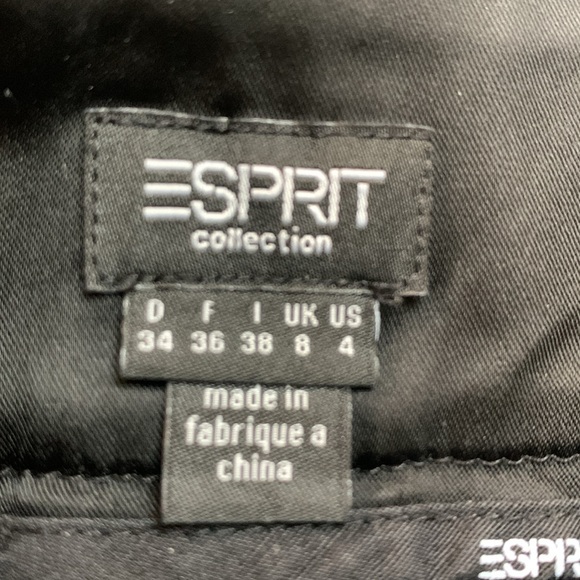 Esprit women size 4 black satin look pants with stretch - Picture 12 of 12